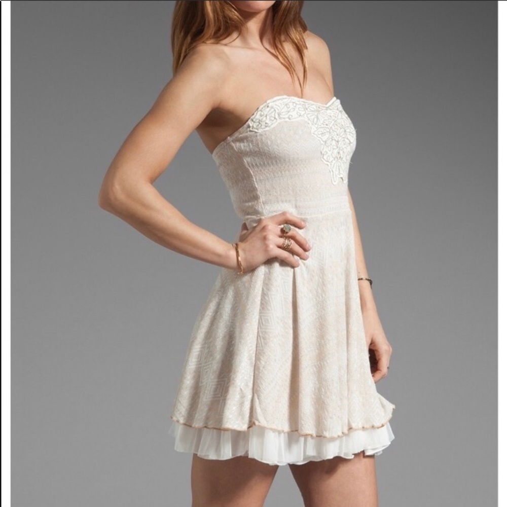 Free People Twinkle Twirl Dress in Ice Combo